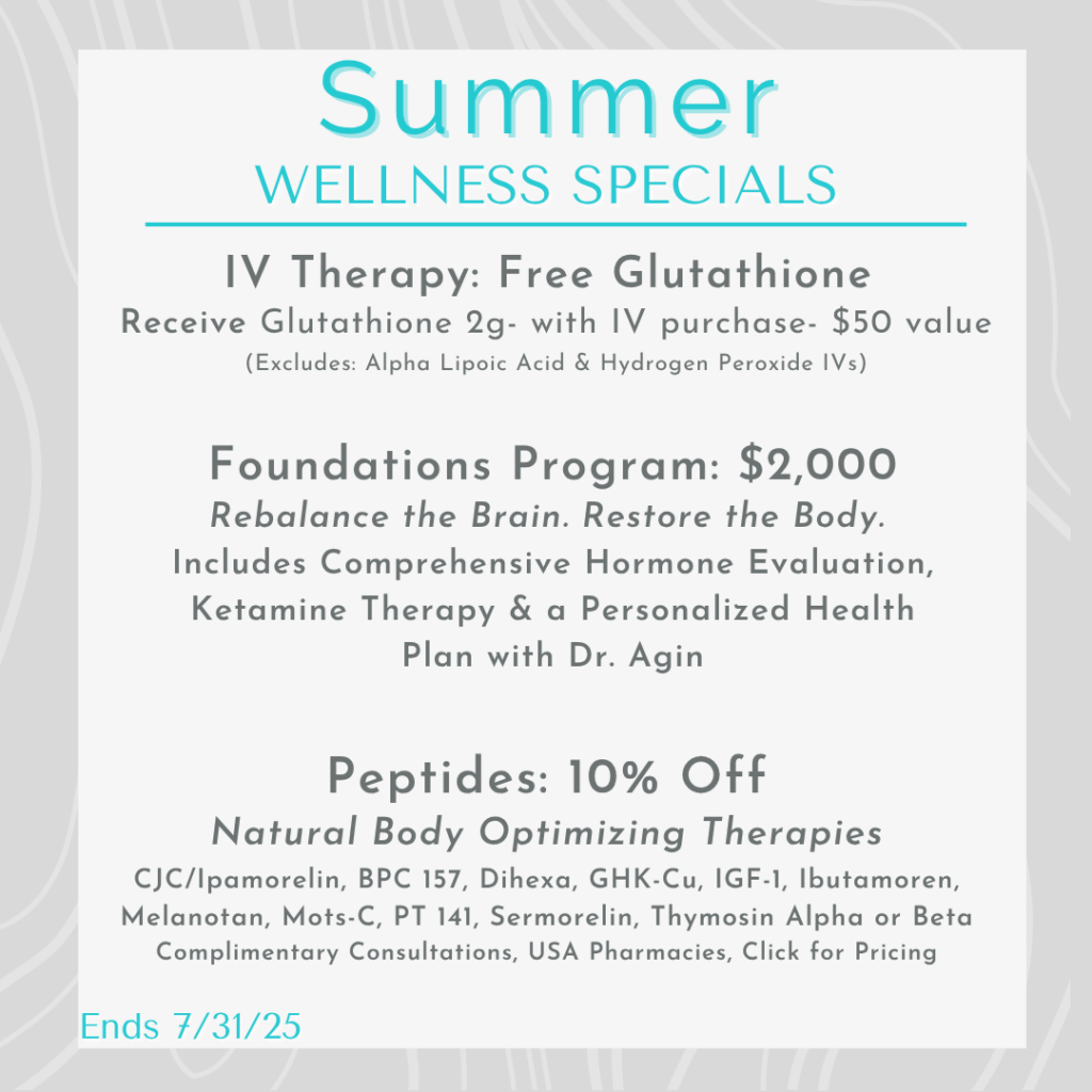 Save on IV therapy, Ketamine, Hormones, Peptides
