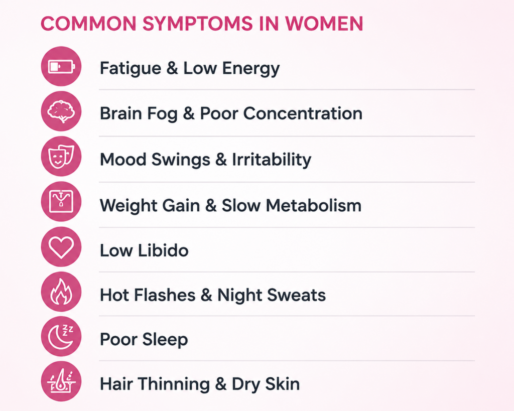 symptoms of hormone deficiency in women